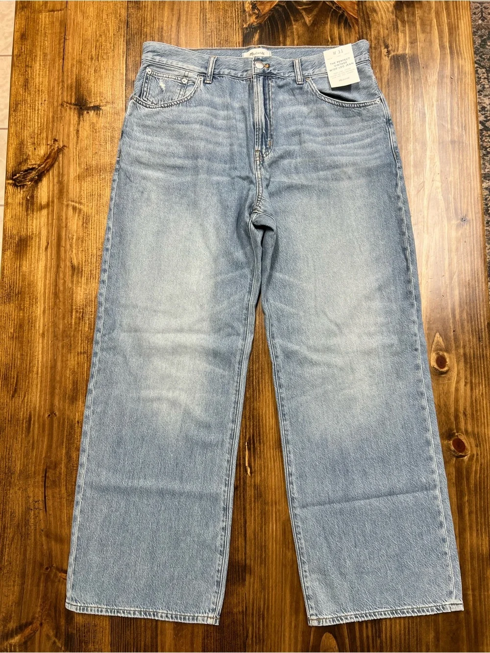 Madewell The Perfect Vintage Wide-Leg Jean Airy Denim Northridge Wash Size 31